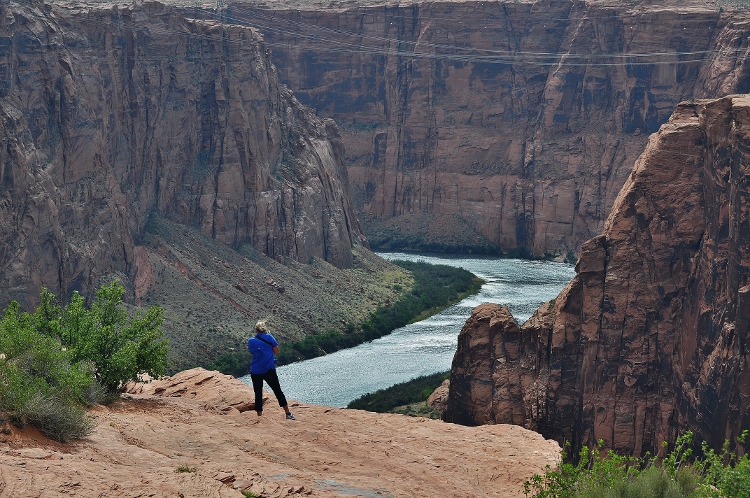 at the Glen Canyon Dam Overlook